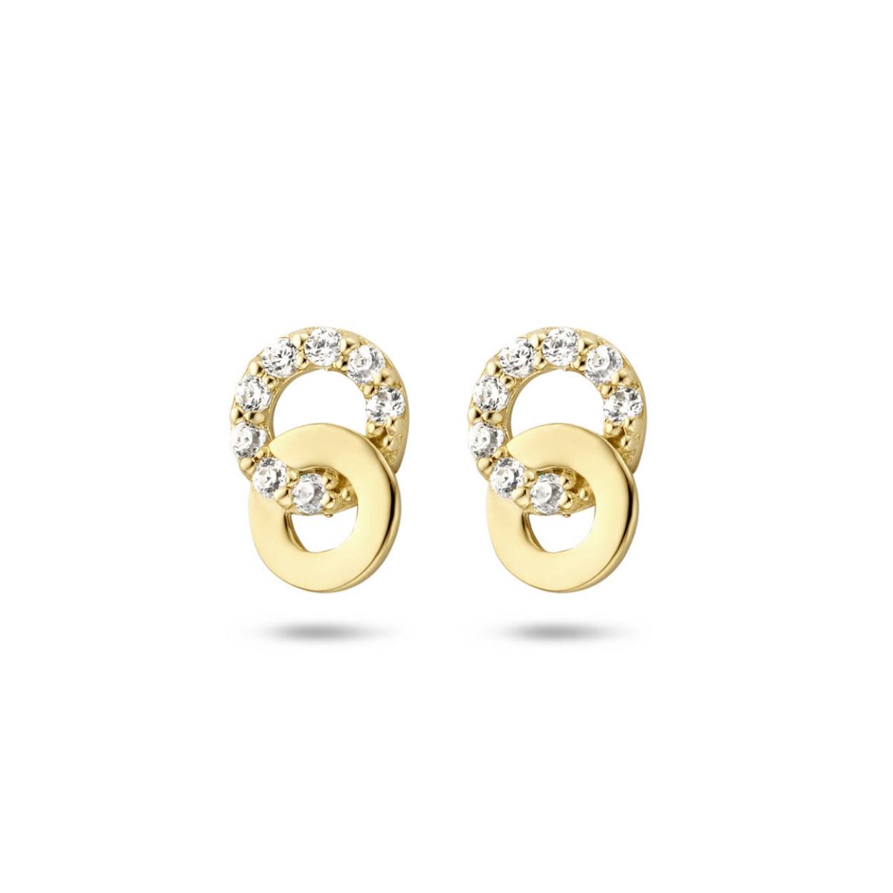Gouden Oorstekers Zirconia 