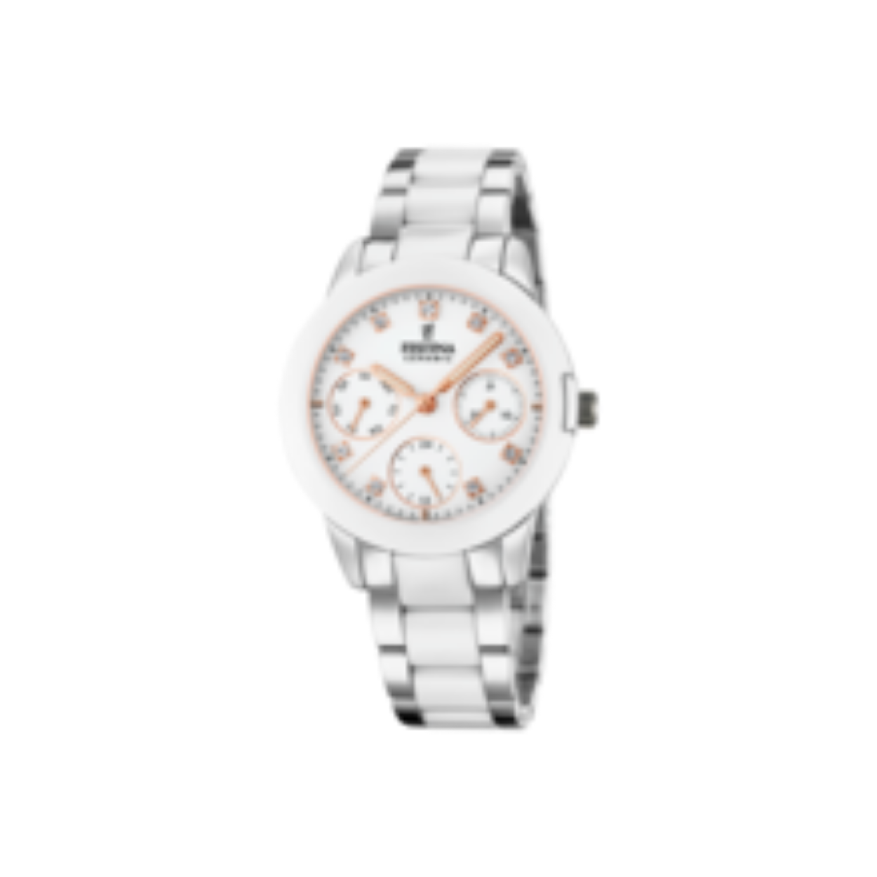 Festina dames horloge F20497/1 met een 316l roestvrijstalen kast- keramisch kast en een saffier glas met een 316l roestvrijstalen kast- keramisch band/armband.