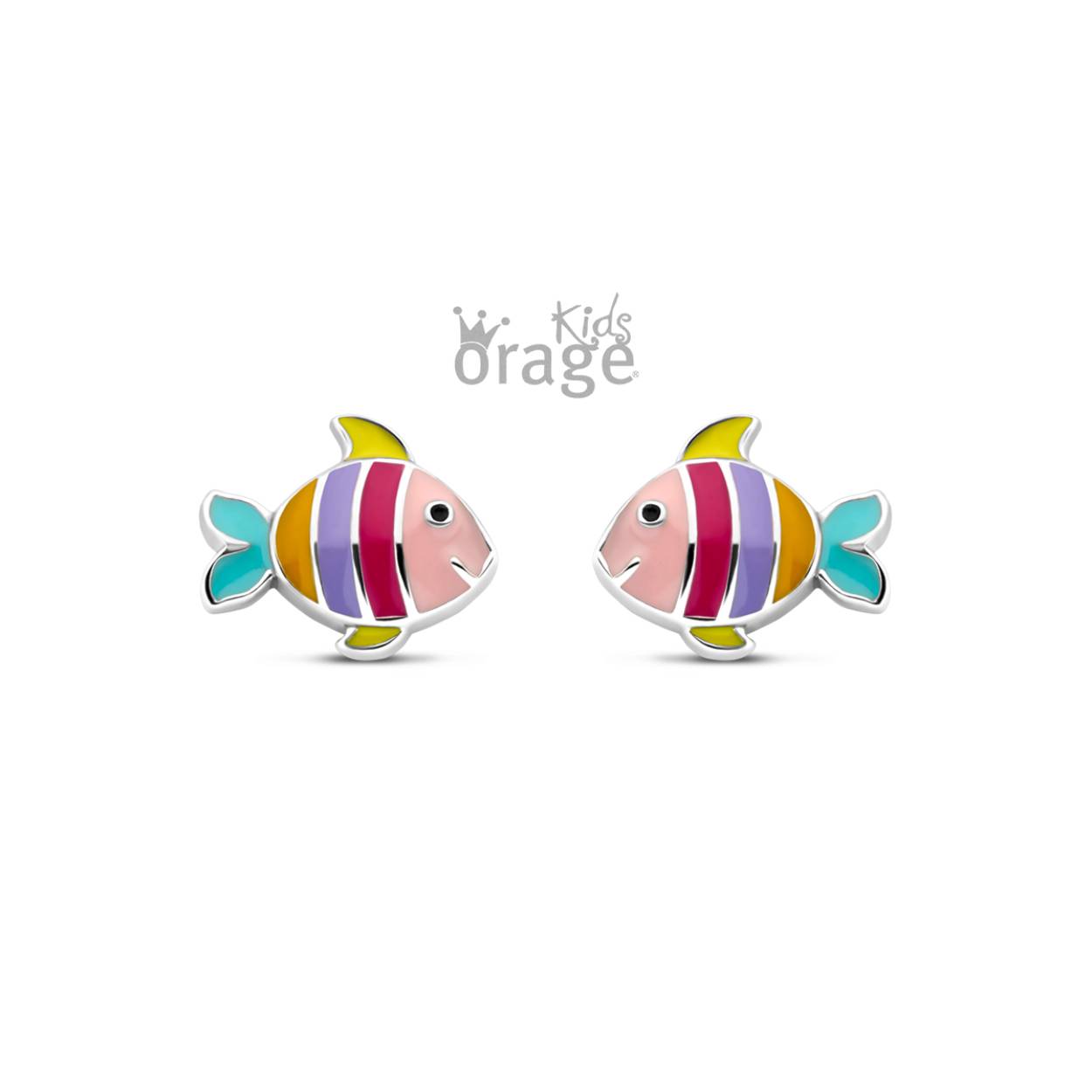 Zilveren oorstekers 'visje' van het merk Orage kids
Ook verkrijgbaar als oorhangers