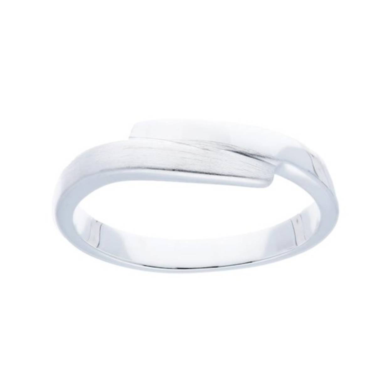 Huiscollectie Zilveren ring mat/ glans. maat 52