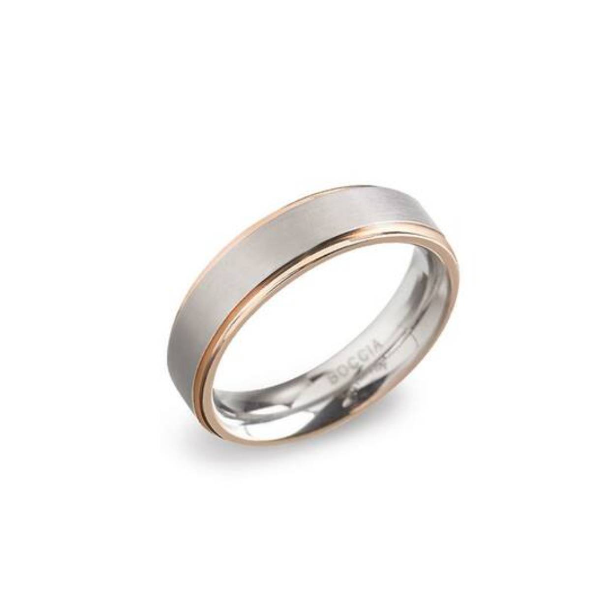 Boccia titanium ring bicolour-rose