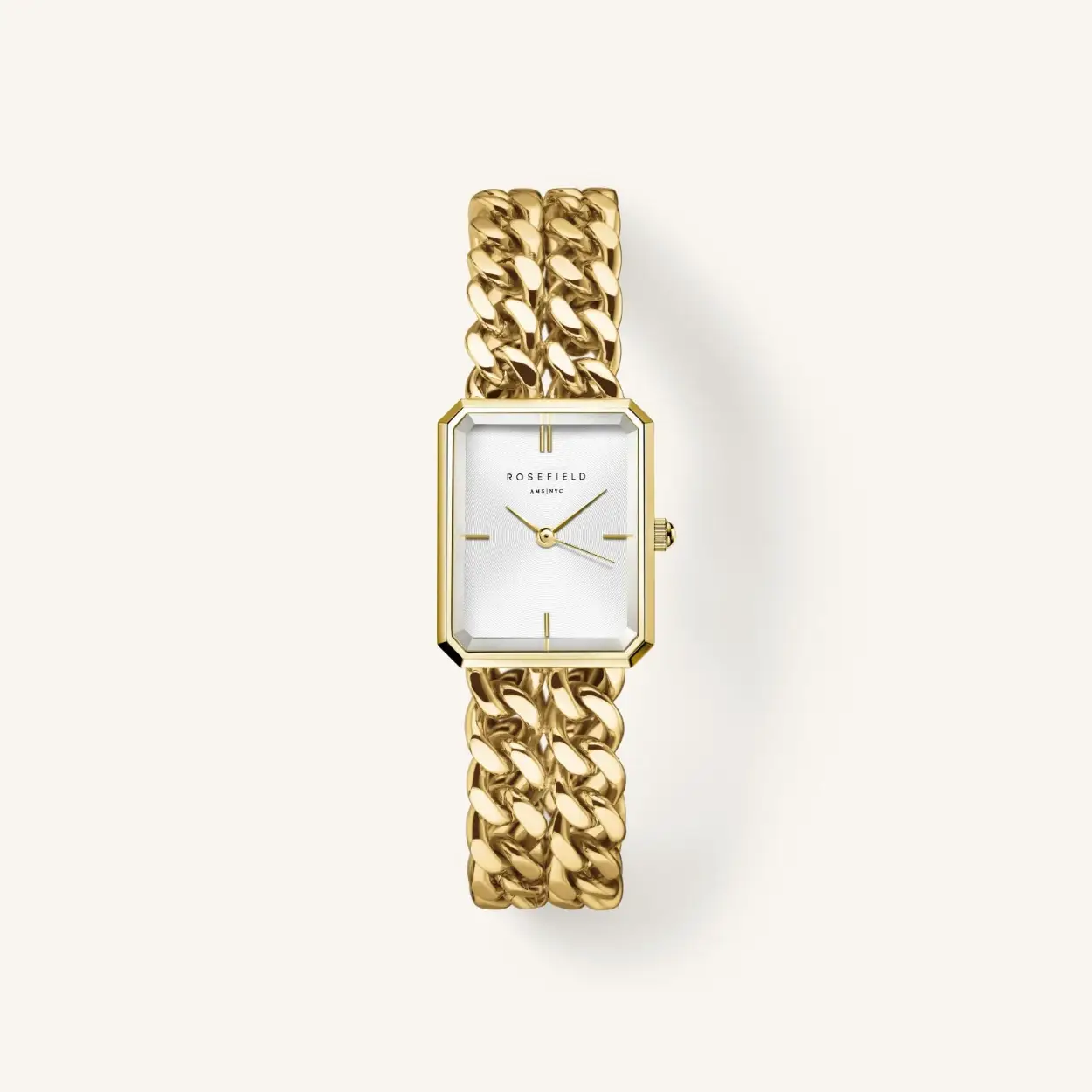 Rosefield - Octagon XS Double Chain Studio Edition White Gold