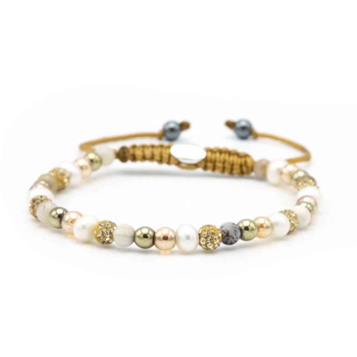 Karma armband, Spiral Spring xxs (gold crystal)
