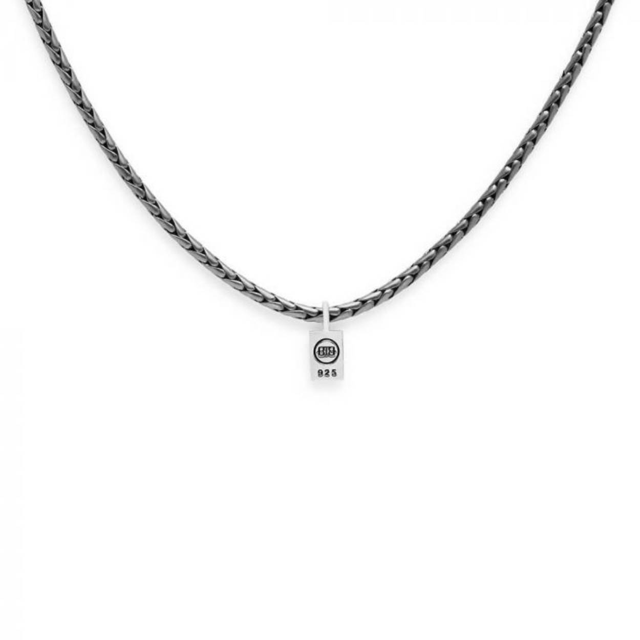 Buddha to Buddha - 718BRS 60cm - George XS Necklace Black Rhodium Silver