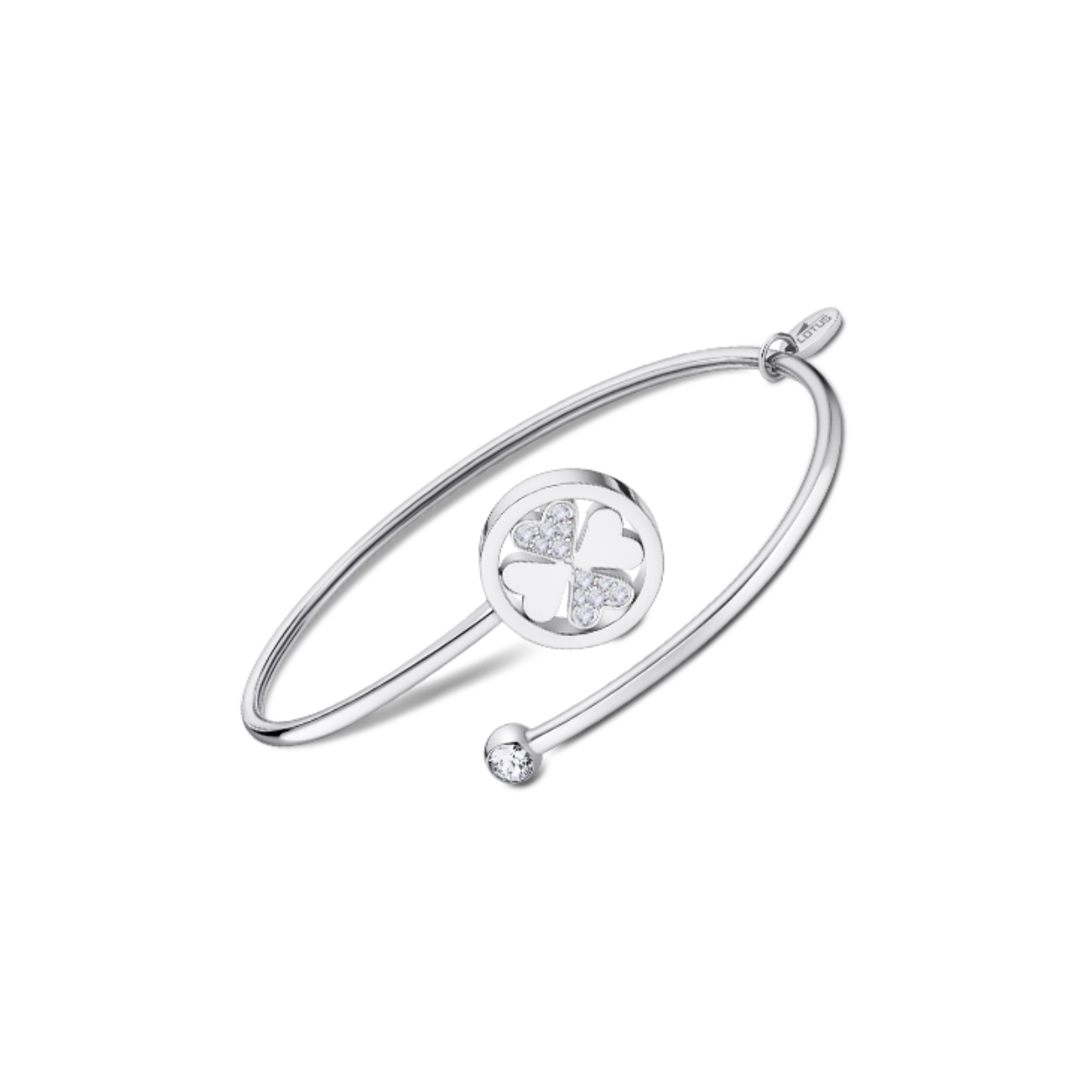 Edelestalen bangle armband van lotus style met steentjes