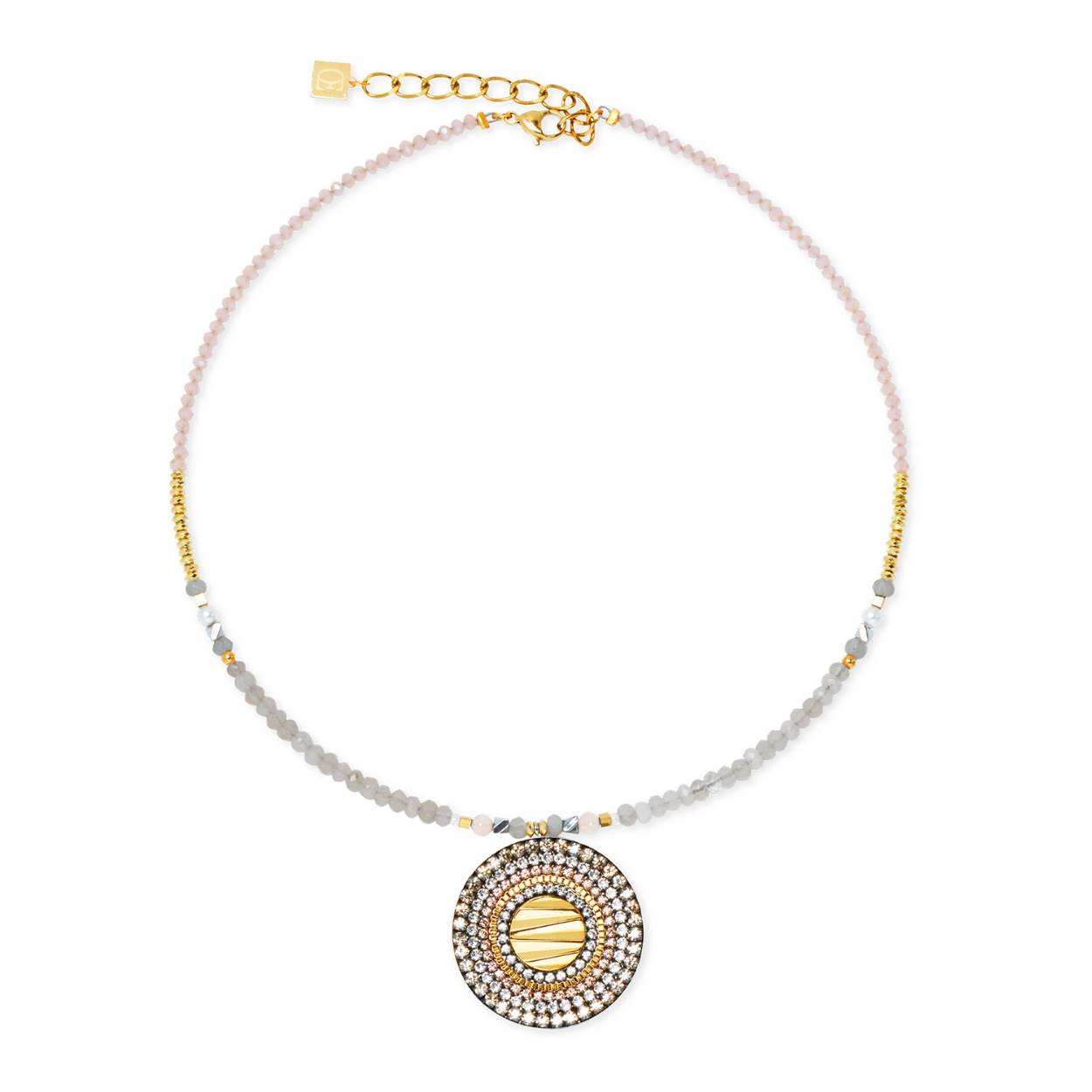 Coeur de Lion collier Beige-Gold met luxe hanger crystals
2036/10-1016