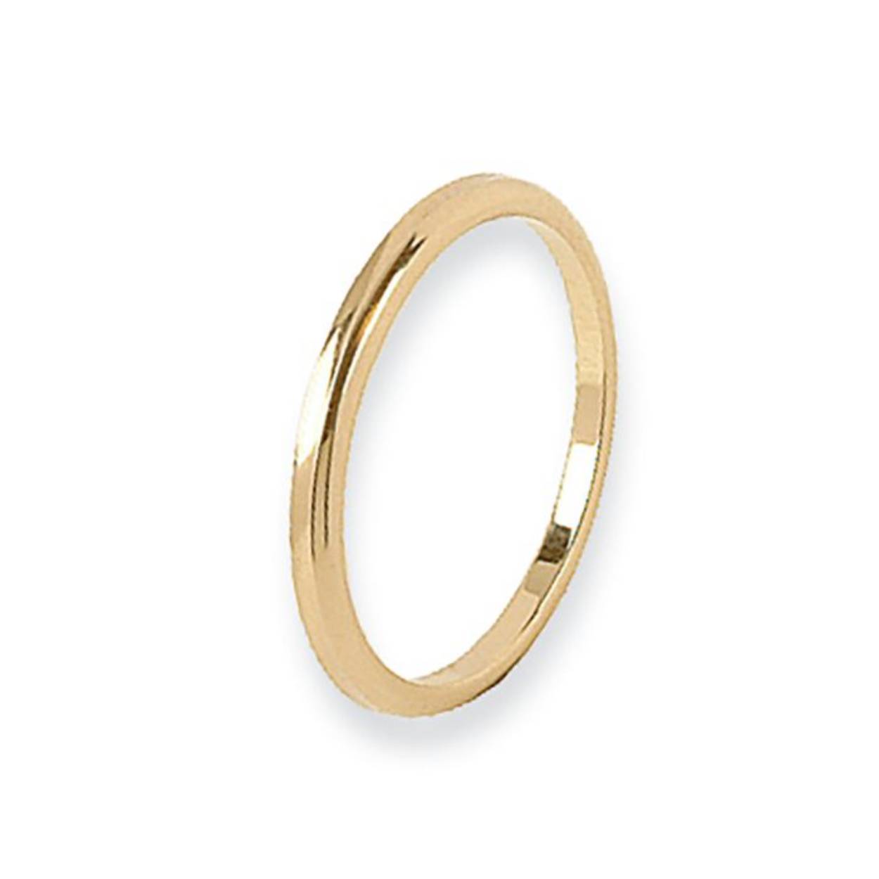 14K aanschuifring 1mm vlak/bol