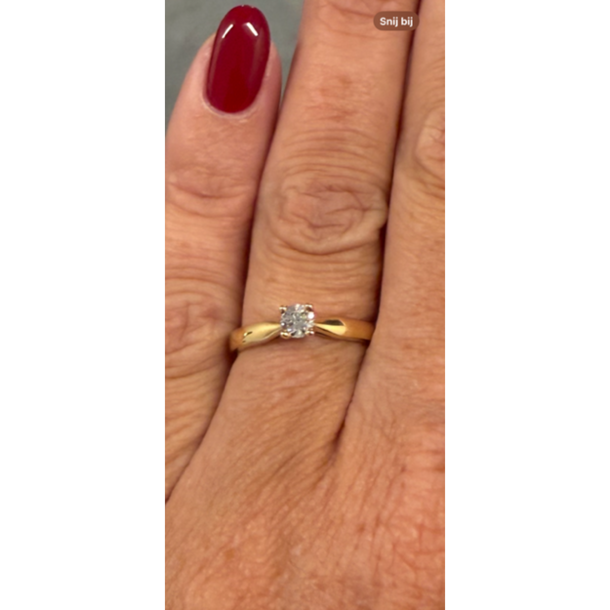 Prachtige ring uit de 'engagement collectie' van Atelier P Mix & match je verlovingsring met de 'wedding' collectie en je krijgt een prachtig geheel! Deze geel gouden ring (18 kt) genaamd 'Diane' bevat 0,25 ct aan diamant. 