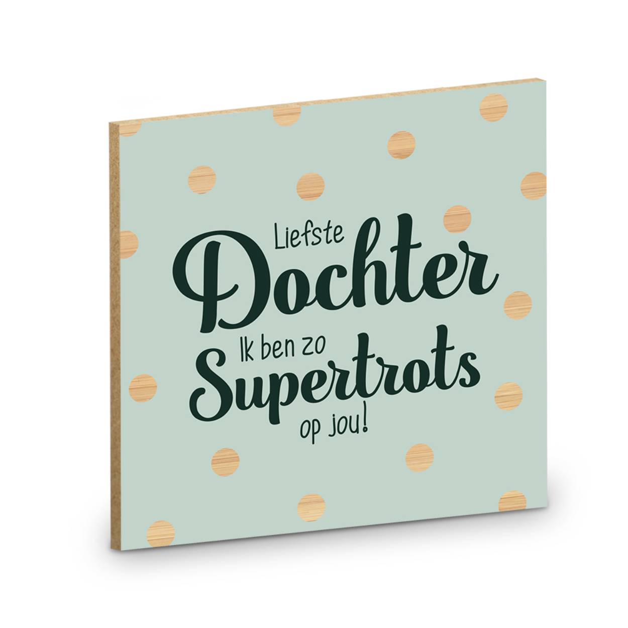 Een vrolijke onderzetter is niet alleen praktisch in gebruik, maar is ook een sieraad voor op de salontafel, de eettafel of dat leuke bijzettafeltje. Met een grappige tekst of een lief compliment is een onderzetter natuurlijk ook nog eens een heel leuk cadeautje om te geven én om te krijgen!