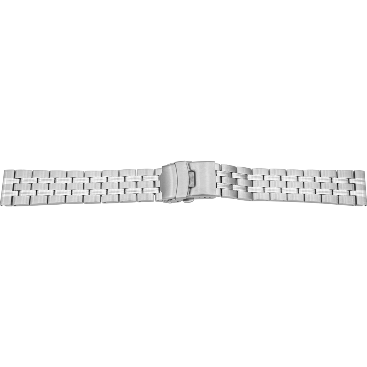 Horlogeband edelstaal 974 massief mat en gepolijst 22mm