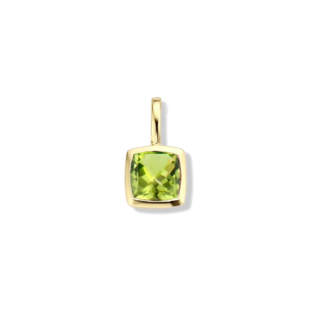Naiomy Gold hanger goud 18k gezet met Peridot