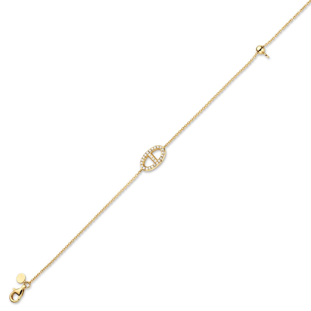 Naiomy armband goud 18k gezet met briljant