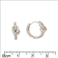 Creool met knoop er in 13 mm zirconia