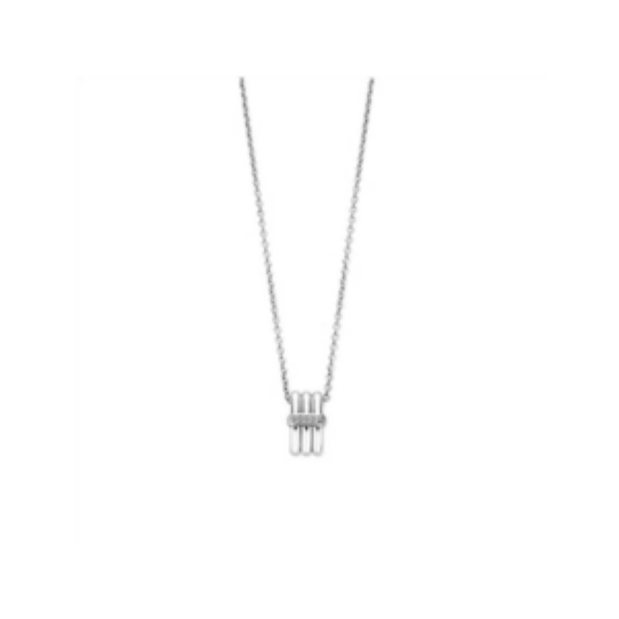 ZIlveren collier met hanger