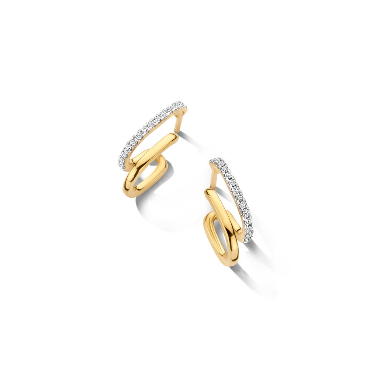 Oorringen goud 18kt met diamanten Dulci Nea