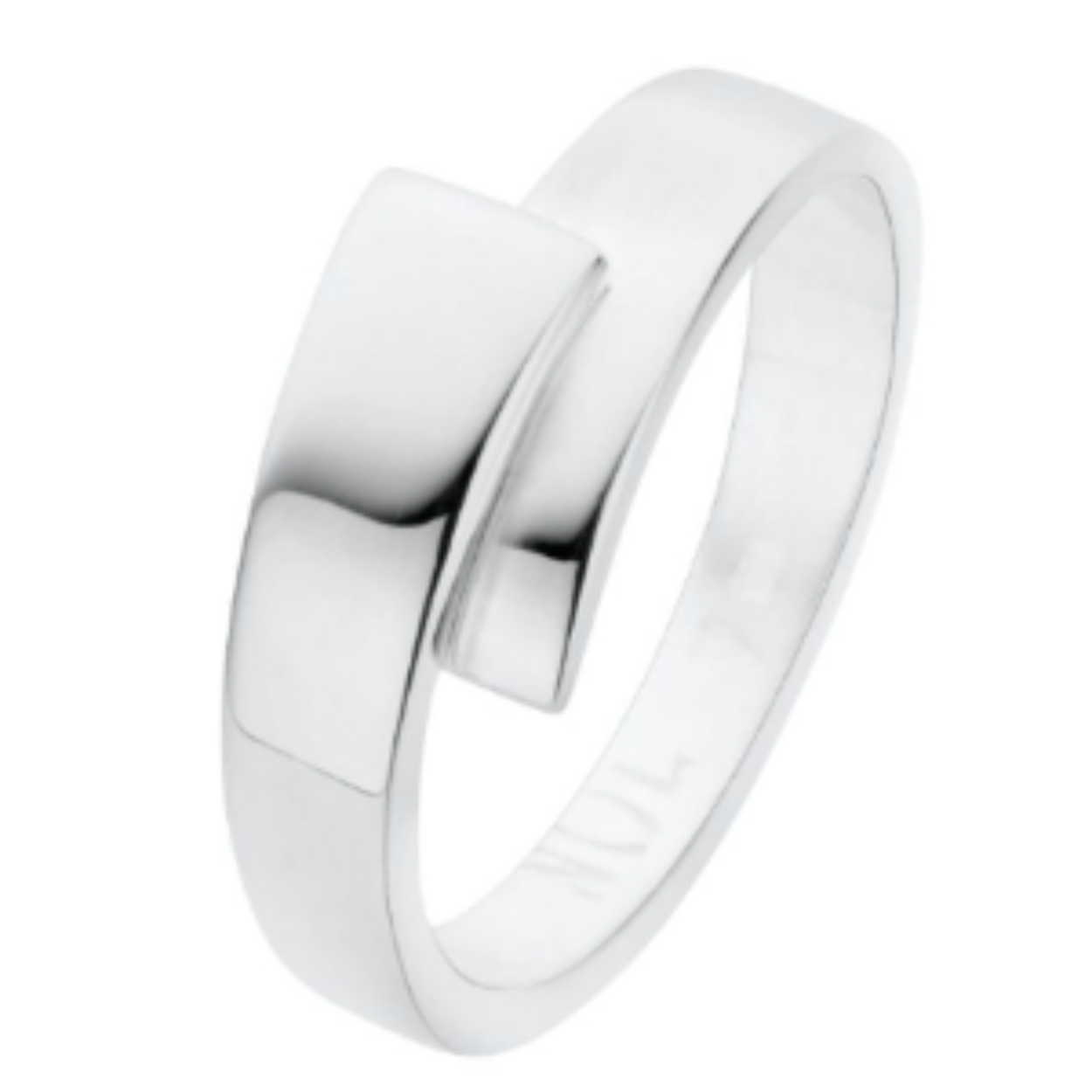 Zilveren damesring maat 17 1/4