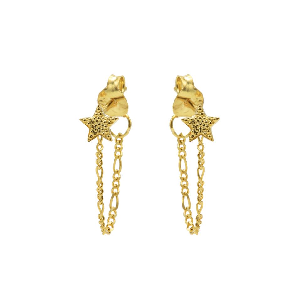 Chain Figaro Dotty Star Goldplated earstuds
(59)