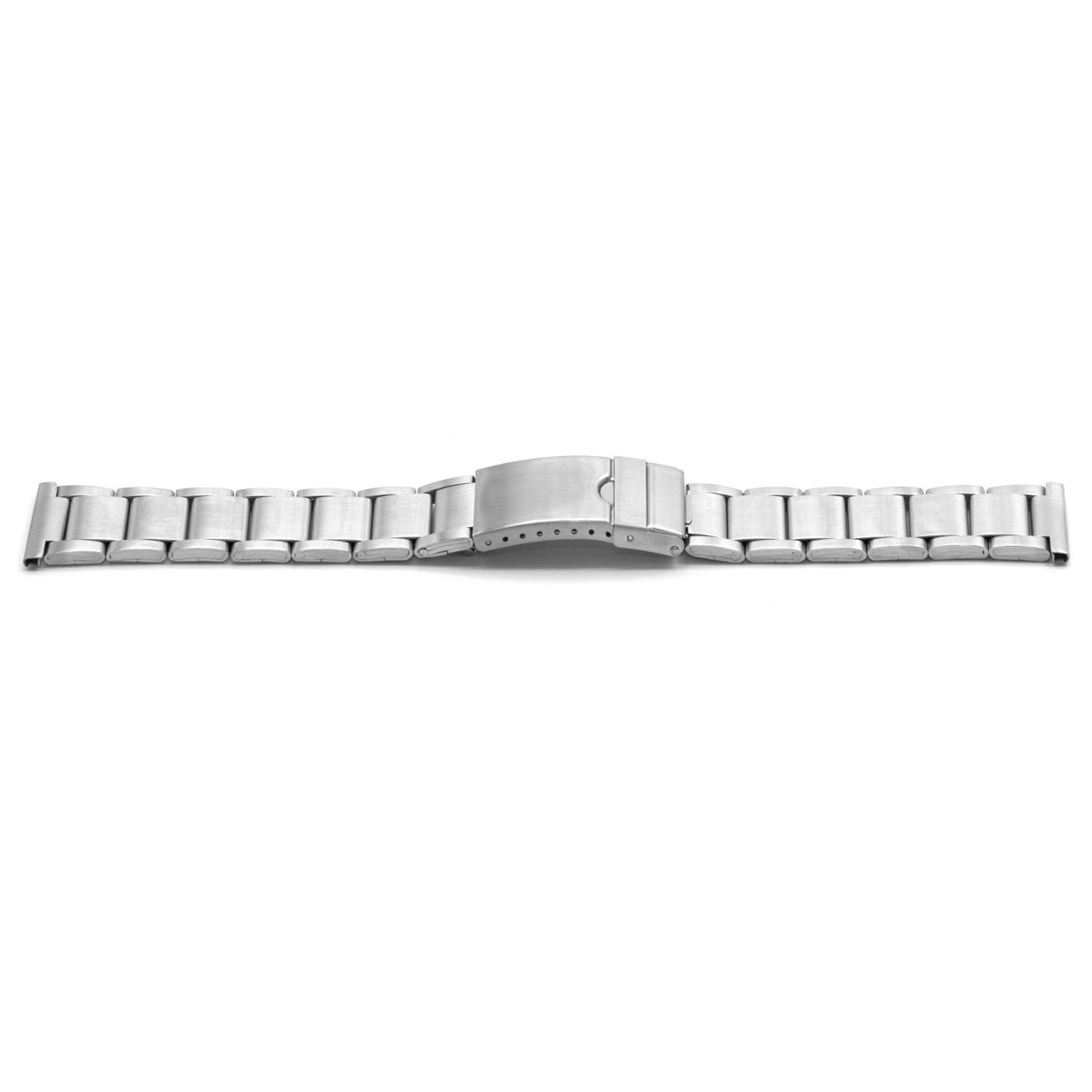 Edelstalen band met een zeer fijne draagcomfort.
Kleur band: Zilver
Band dikte: 3.50mm
Band lengte: 175mm
Band breedte: 24mm
Gesp: Edelstalen klepsuiting
Bekleding binnenband: n.v.t.
Gestikt: n.v.t.
Pushpin: Exclusief
Hypo allergisch: –
NFC Chip: Nee
EAN: 4781864632243