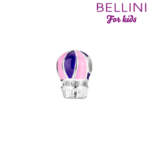 Bellini bedel zilver luchtballon rose/ paars