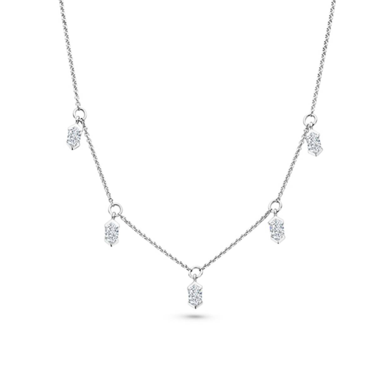 FJF collier zilver met zirkonia, mooi in combinatie met bijpassende armband.