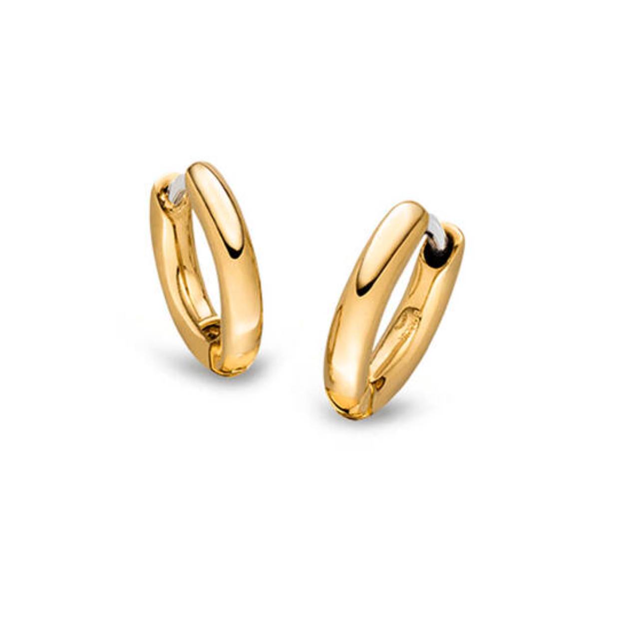 Boccia titanium oorringen goldplated 2 x 12 mm 05085-02
