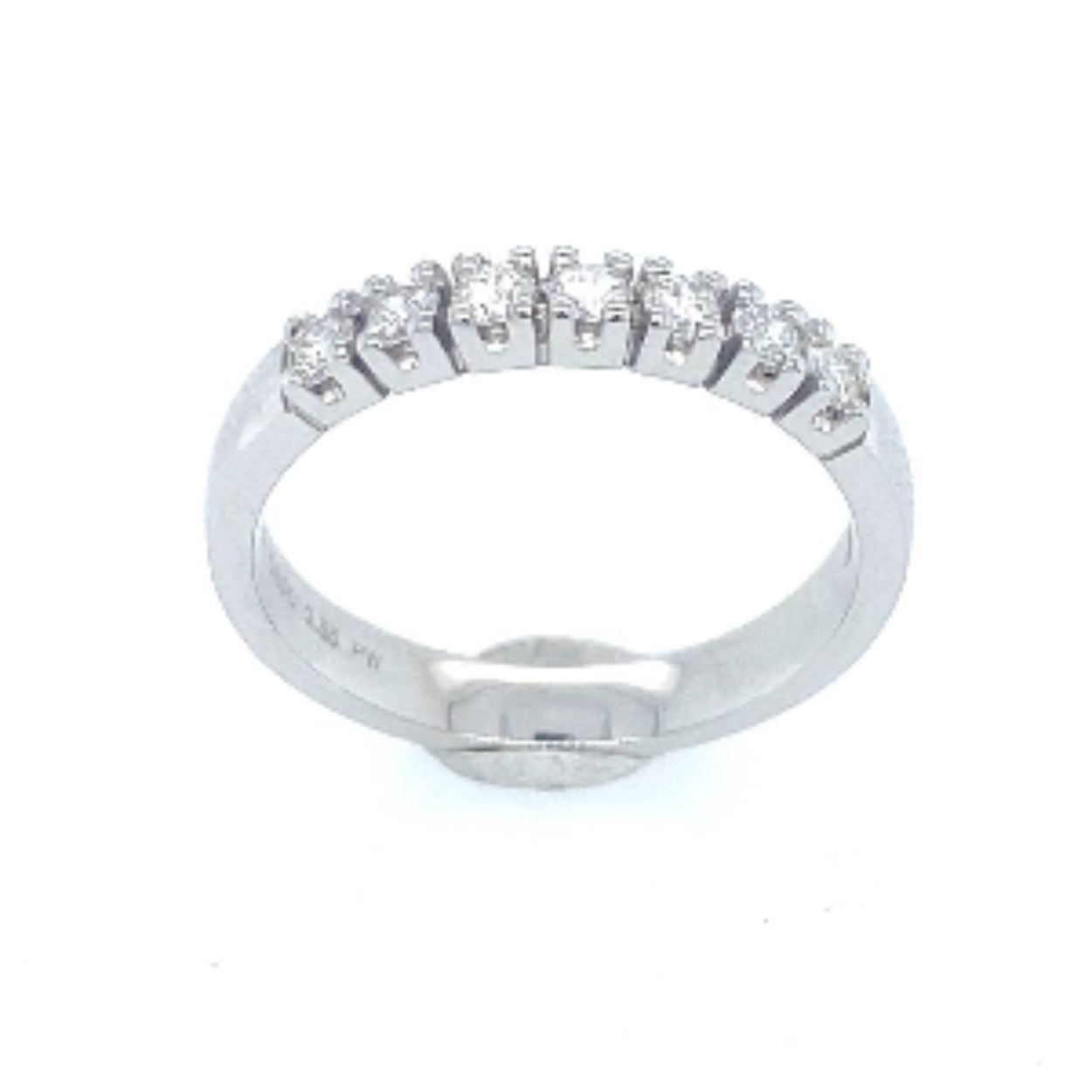 witgouden rijring van R&C met 7x 0.05ct briljant P/W
