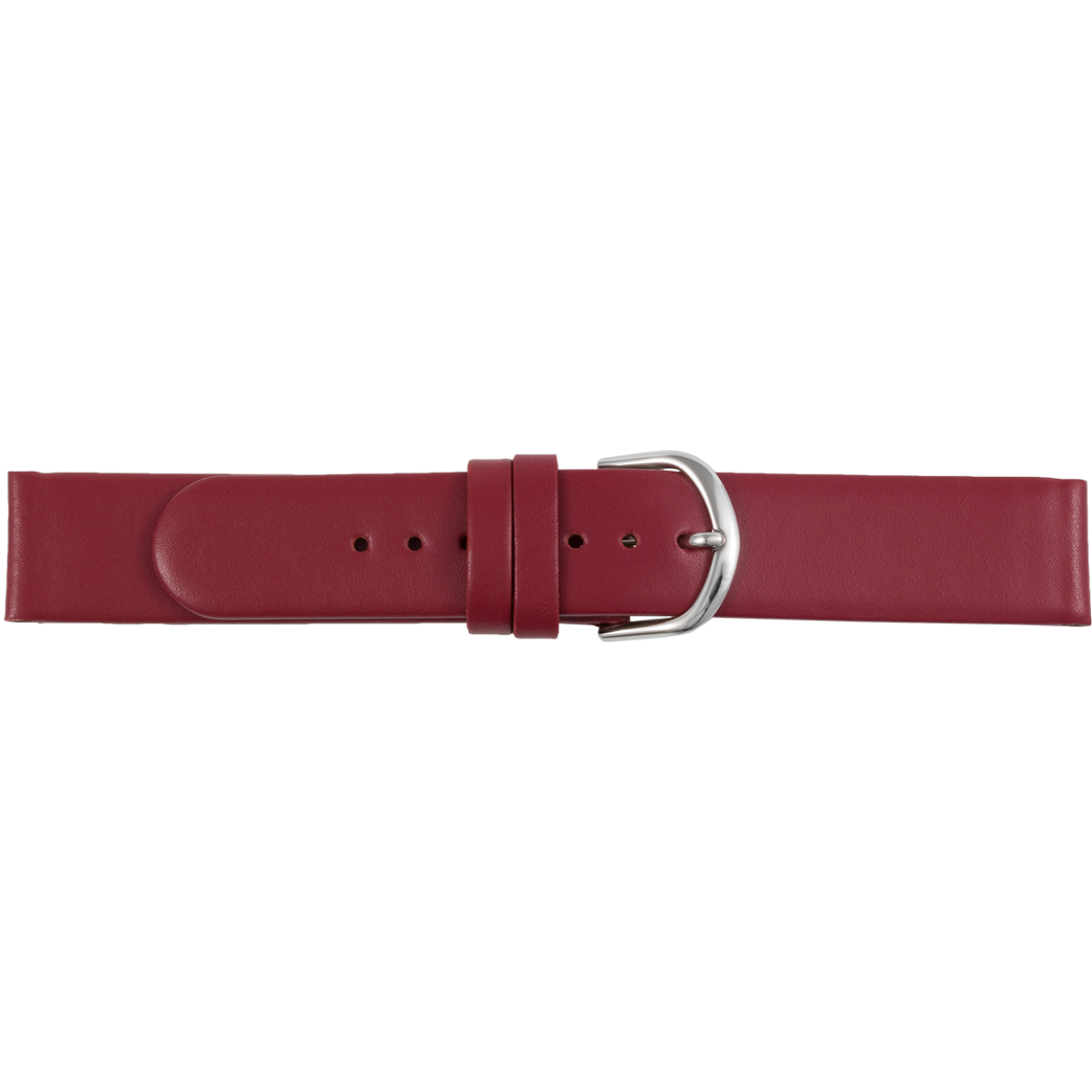 horlogeband donker rood leer 