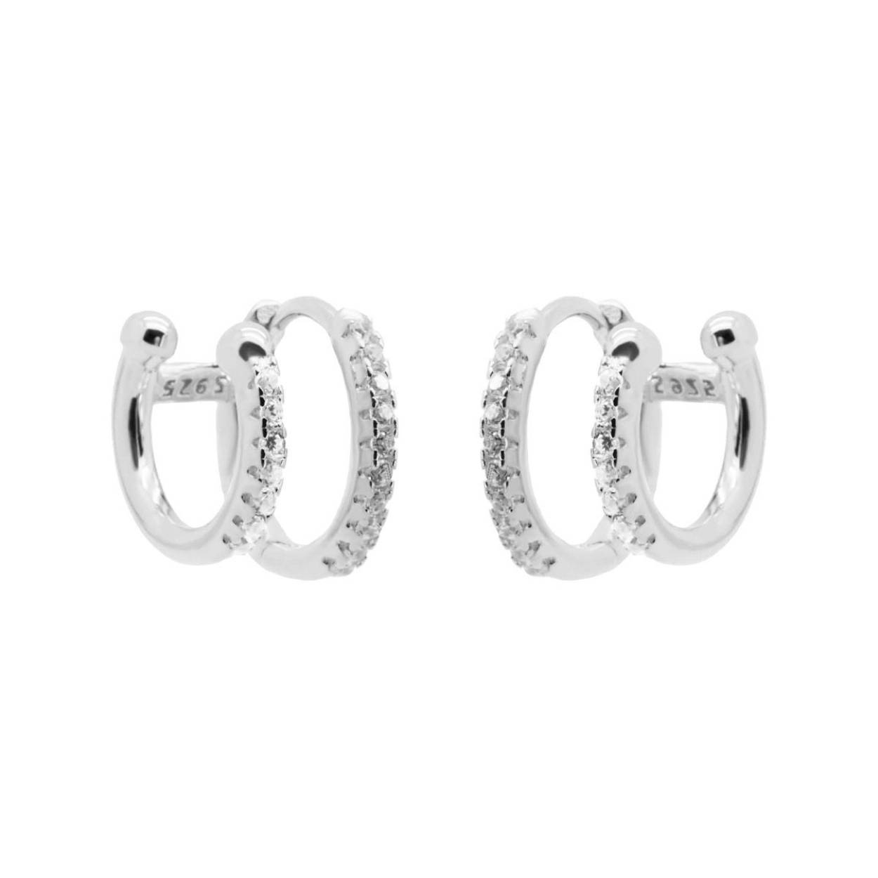Karma Hinged Hoops TESSA Silver