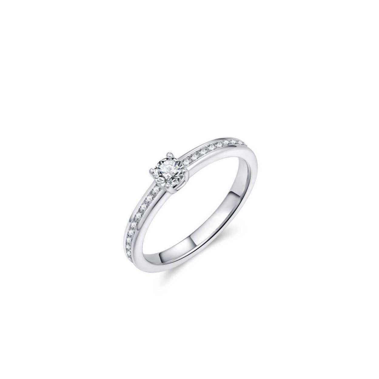 Gladde zilveren ring met zirconia's in de ring verwerkt ook zit er een kleine zirconia op het midden van de ring.
Verkrijgbaar in de maten 