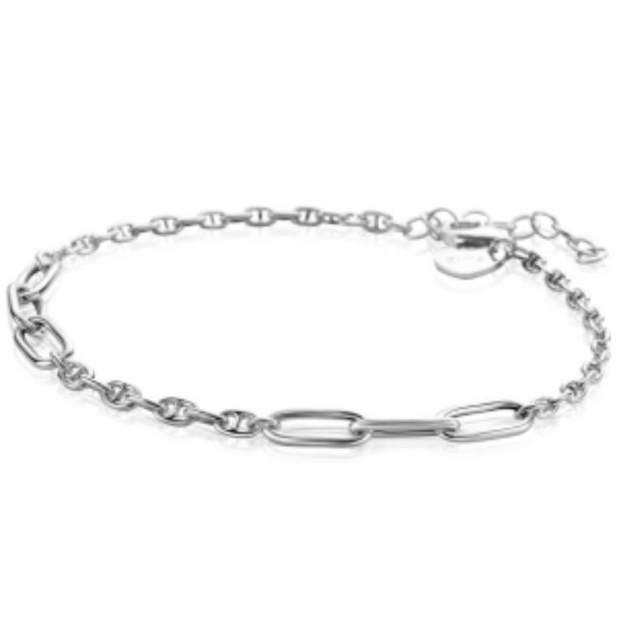 ZINZI zilveren armband met 2 verbonden hartjes 16,5-19,5cm ZIA2513