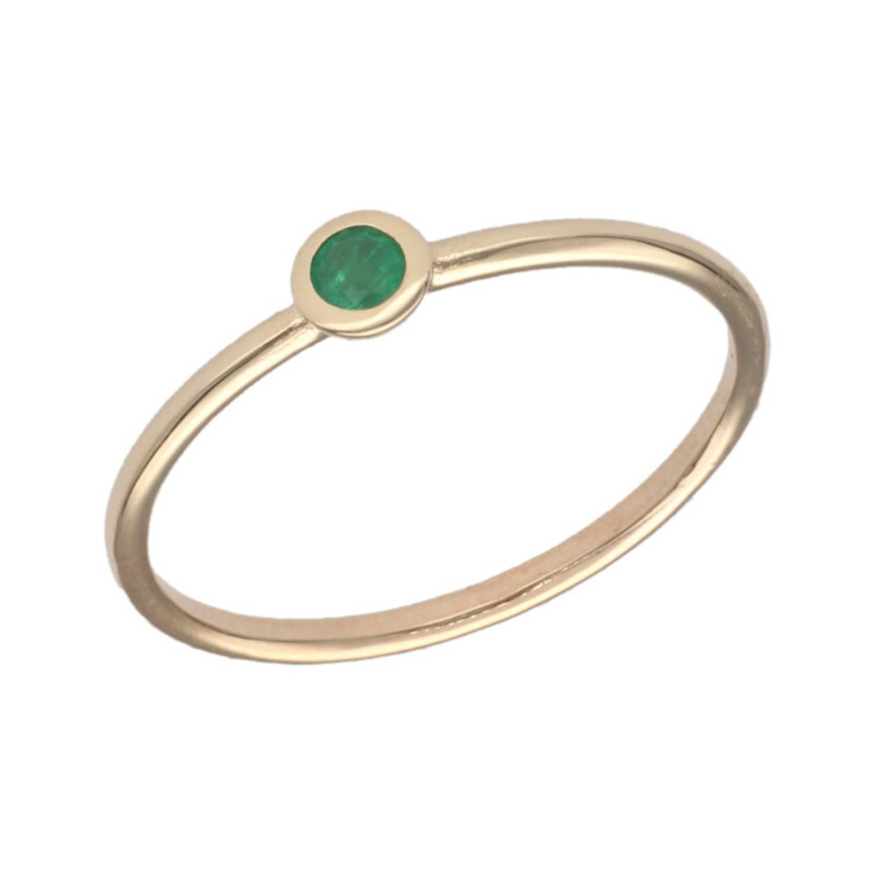 Geelgouden ring met geboortesteen Mei SWBR01MAY-Y-54