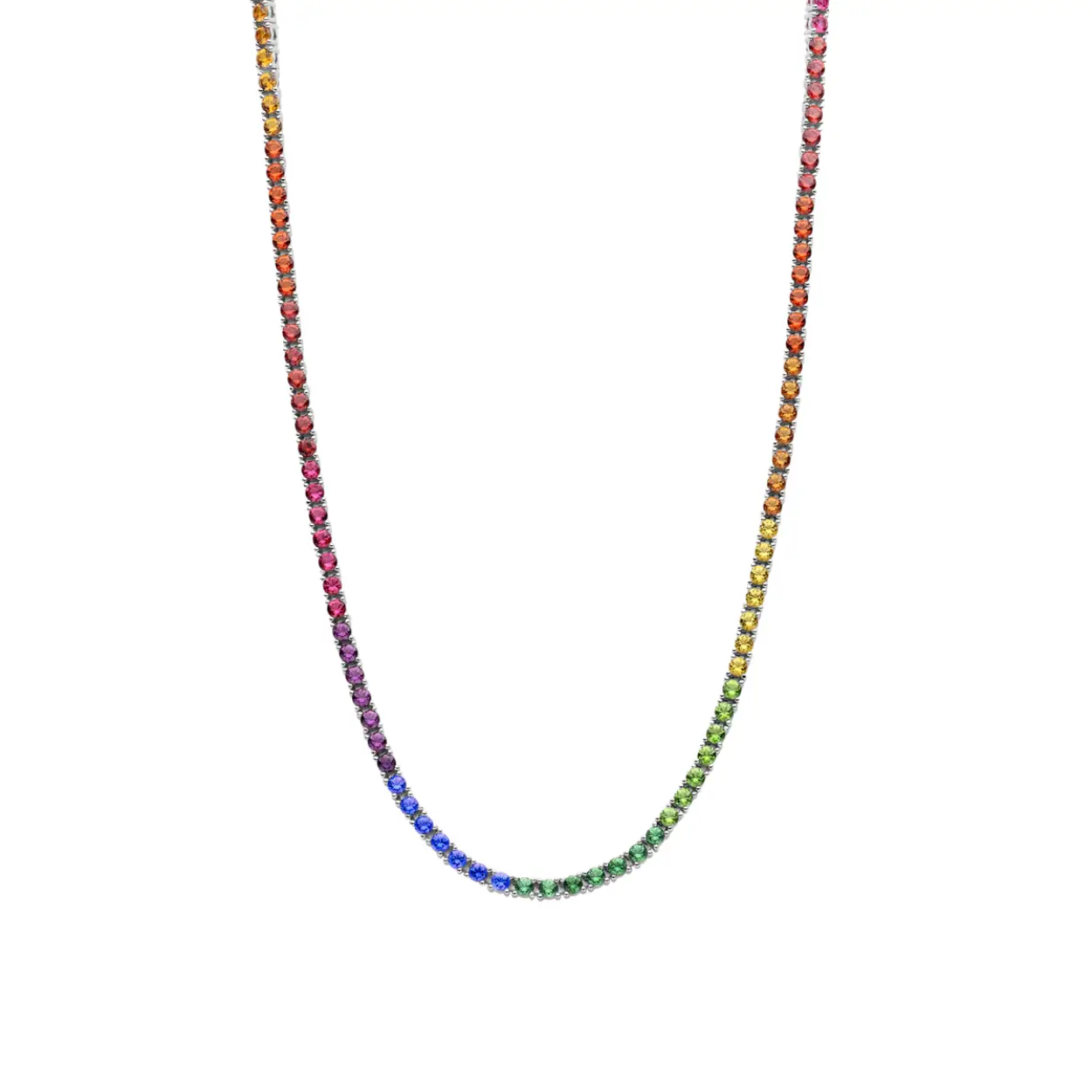 zilver choker multi