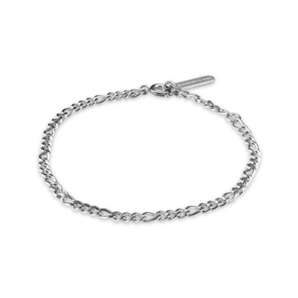 armband in zilver kleur met fijne schakel