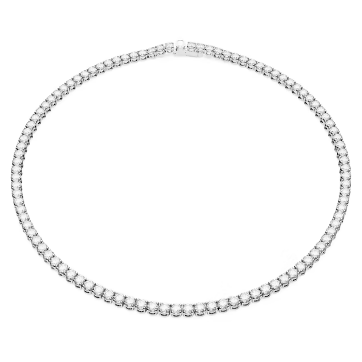 Deze Matrix Tennis-ketting is een klassieker in een modern jasje en valt op door de puurheid en elegantie van de schitterende heldere stenen en rhodium toplaag. Elke individuele steen past perfect bij de rest, waardoor er een eindeloze glamoureuze look ontstaat die u moeiteloos kunt combineren met uw dagelijkse stijl. Geniet zelf van dit prachtige sieraad of geef het cadeau aan een dierbare.