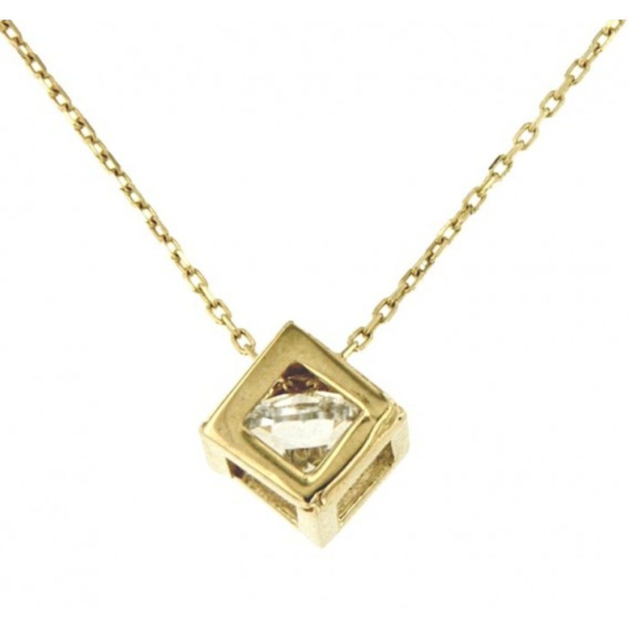 CubicZ collier
14k geelgoud
Lengte: 42 / 45 cm.
Sluiting: veerring