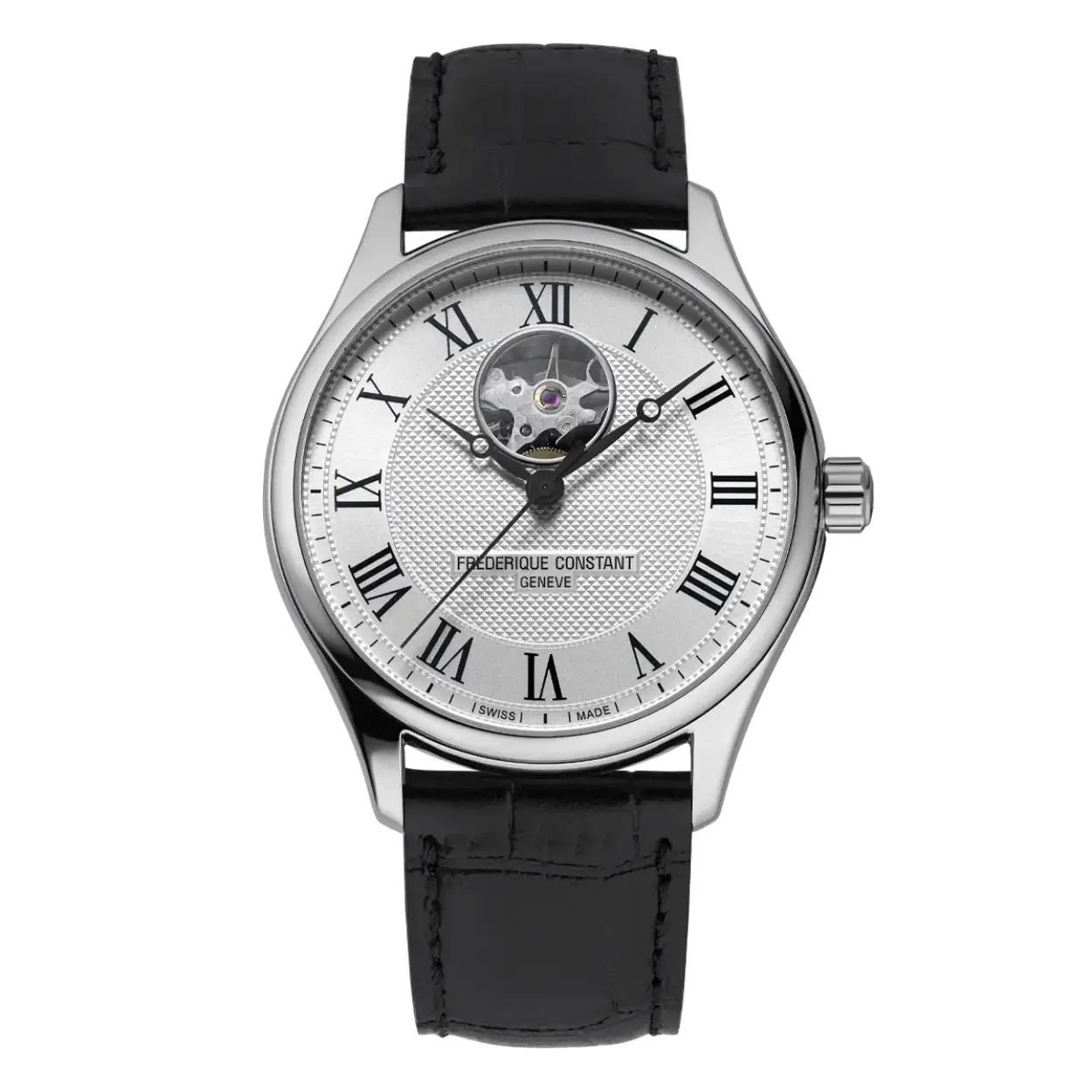De Classics Heart Beat Automatic heeft een kast van 40 mm en een sunray-geborstelde wijzerplaat, versierd met een fraai guilloché Clous de Paris-patroon in het midden. Het horloge combineert verfijnd horlogevakmanschap en moderne stijl tot in de perfectie, met een Heart Beat-venster op 12 uur dat het inwendige van het uurwerk laat zien.