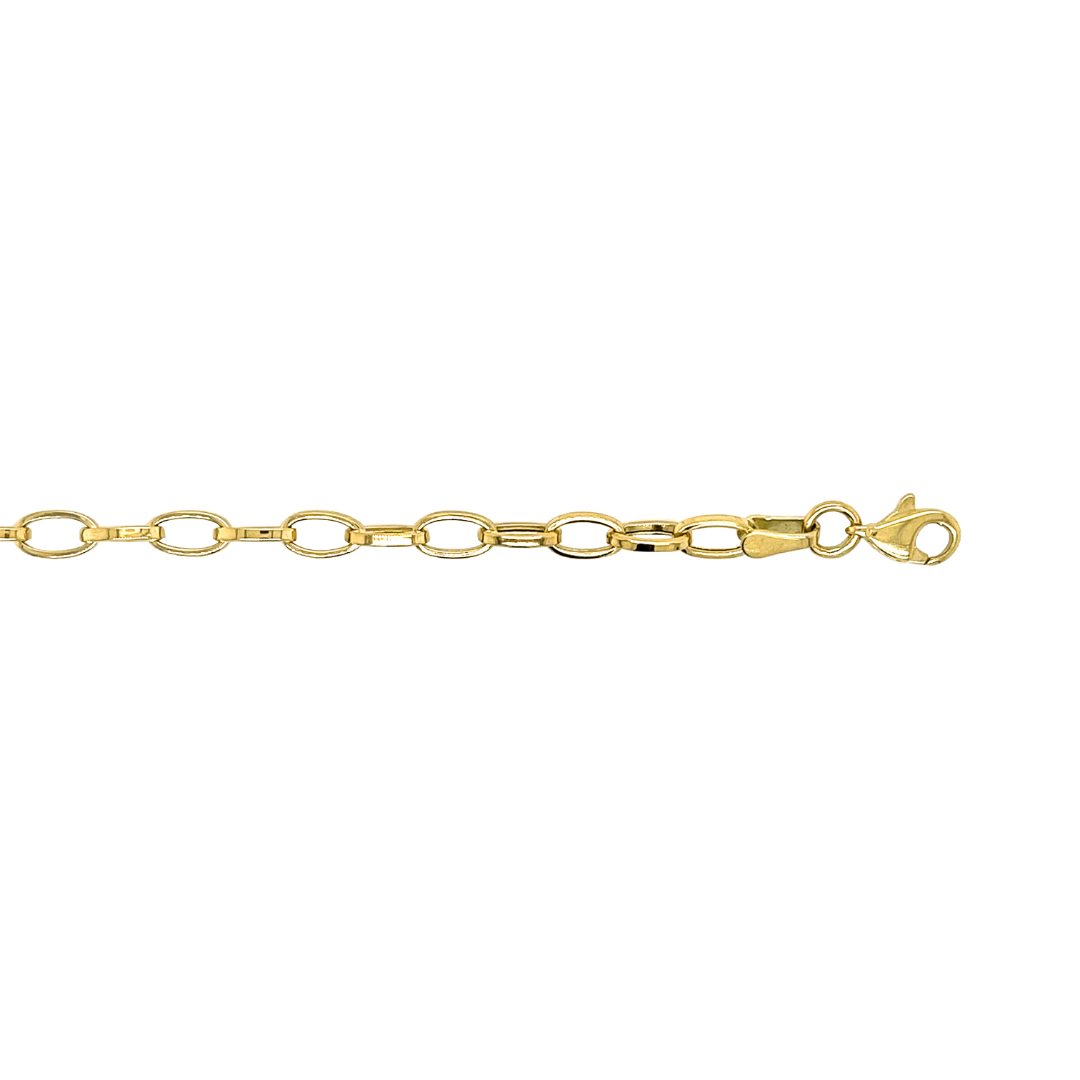 Deze 14-karaats geel gouden bedelarmband heeft een fijne uitstraling. Deze armband is geschikt om bedels aan te hangen, maar ook zonder bedels er aan staat deze armband ontzettend mooi.
