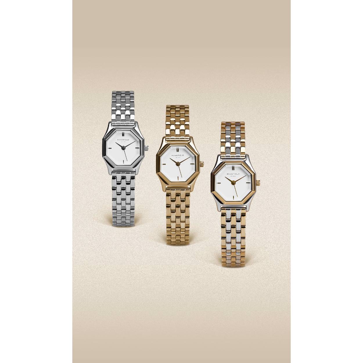Rosefield Horloge The Gem Zilverkleurig.