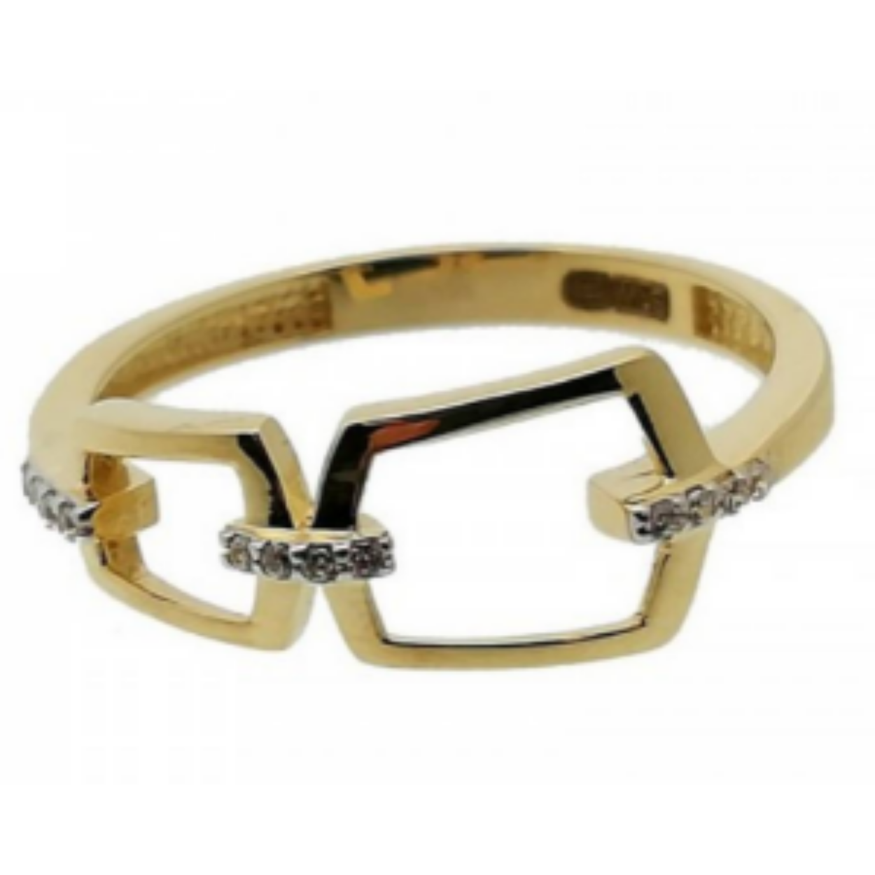 Gouden ring 14 karaat zirkonia