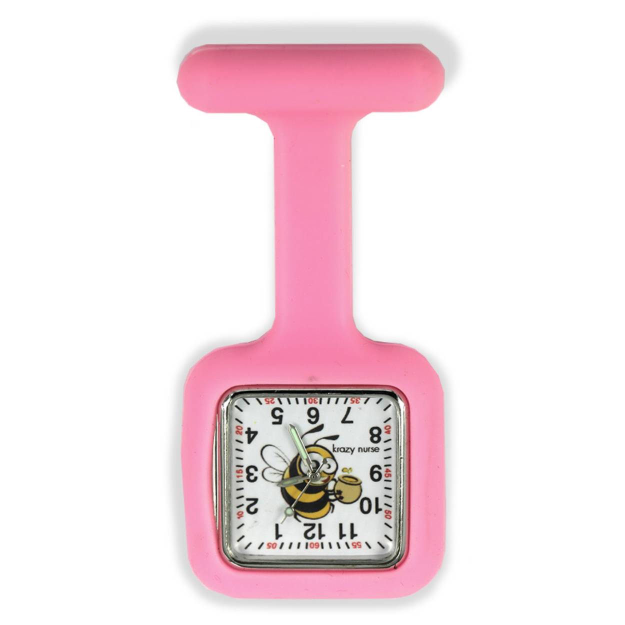 Roze  kunststof verpleegster horloge