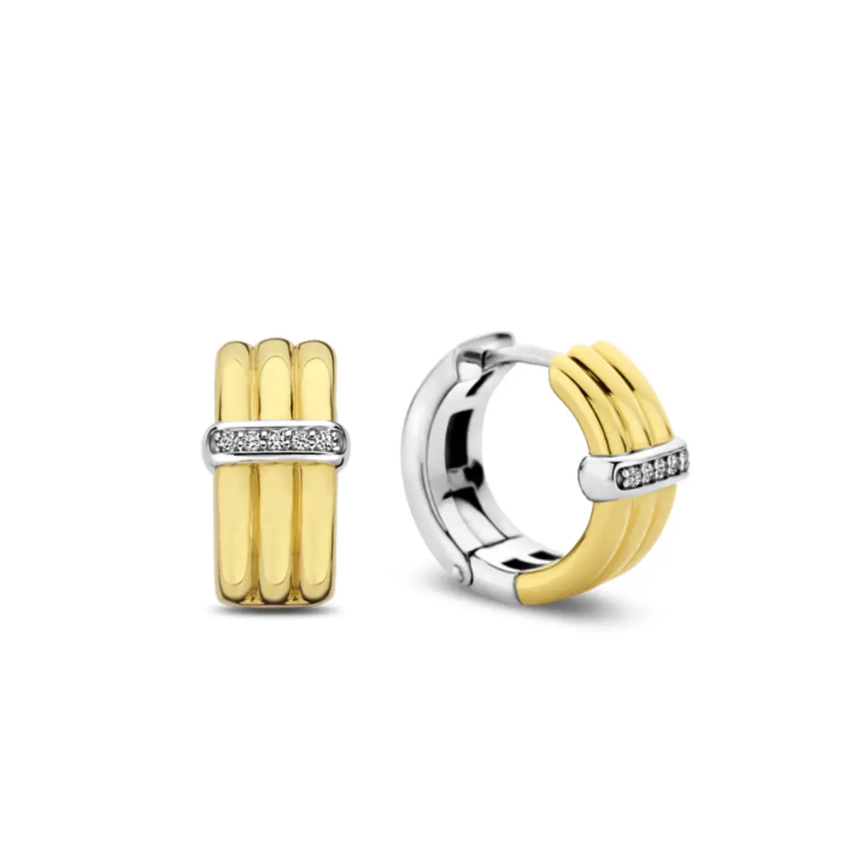  TI SENTO gold-plated silver Hoops 7979ZY. Gemaakt van 925 sterling zilver en verguld met luxe geelgoud,