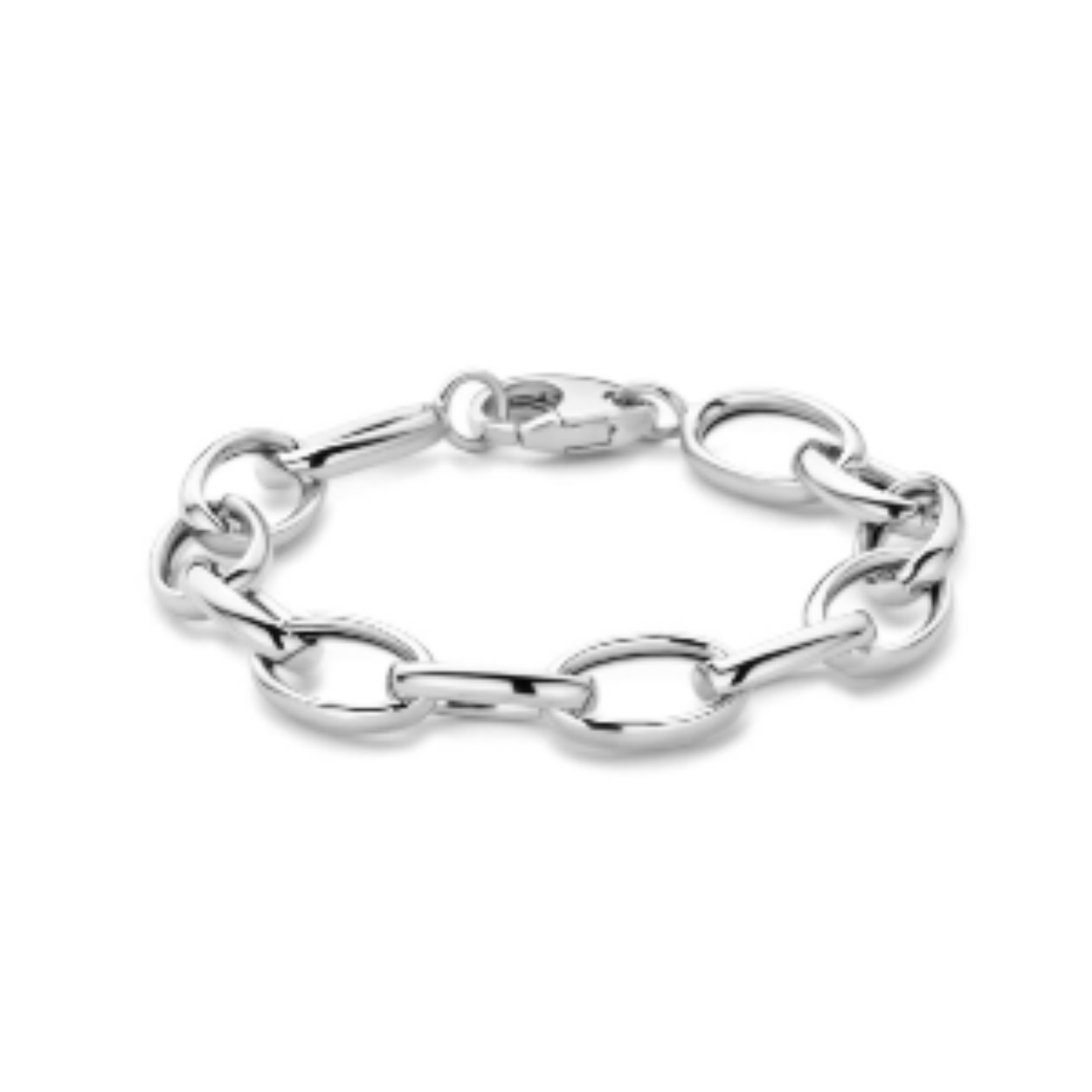 Gerhodineerd 925 zilveren armband met een draaglengte van 19cm. Uitgevoerd met een karabijnslot. De schakelbreedte is 10mm.

Maak de set compleet met het bijpassende collier