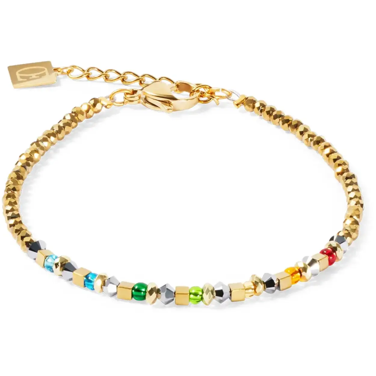 Coeur de Lion oorhangers 4359/21-1516 Multicolour Gold