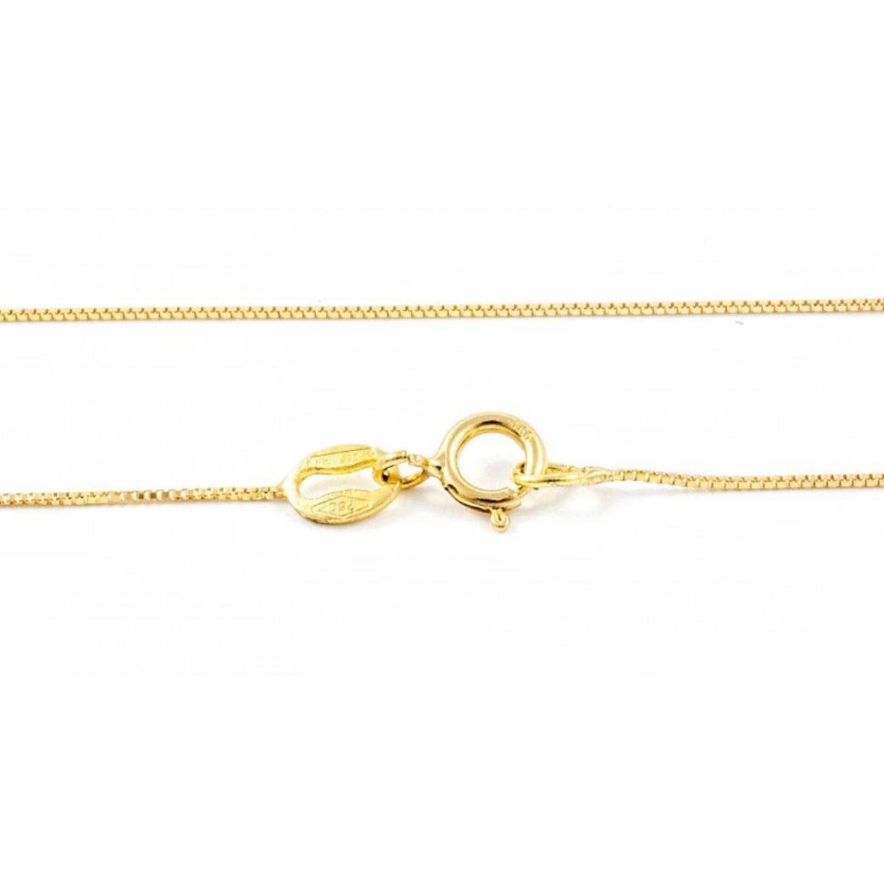 14 Karaat geel gouden collier Venetiaan schakel 50cm. 
Dikte schakel is 1 mm 