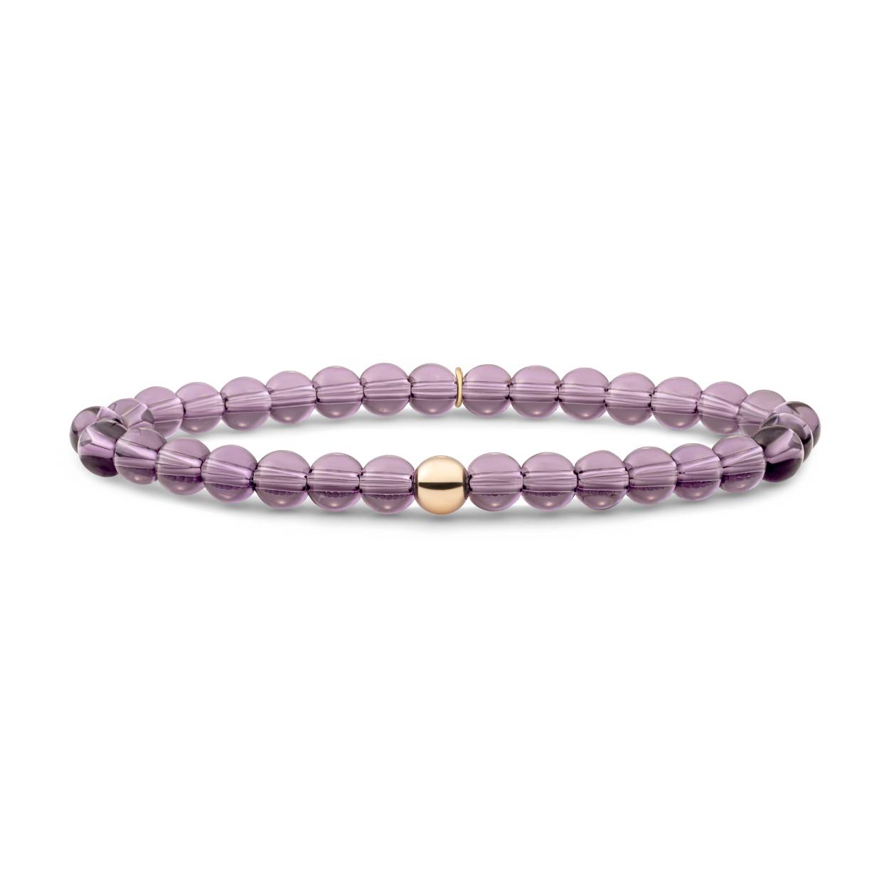 Sparkling Jewels armband Saturn Large Aubergine Quartz goldplated
