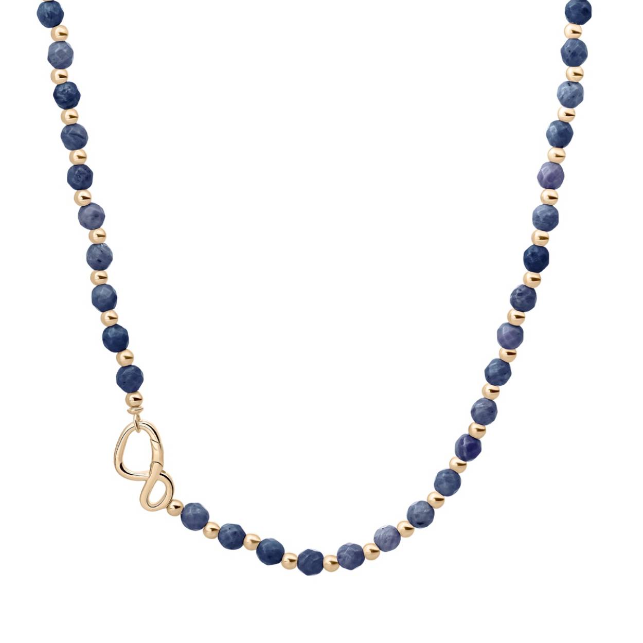 SODALITE  GOLD PLATED NECKLACE