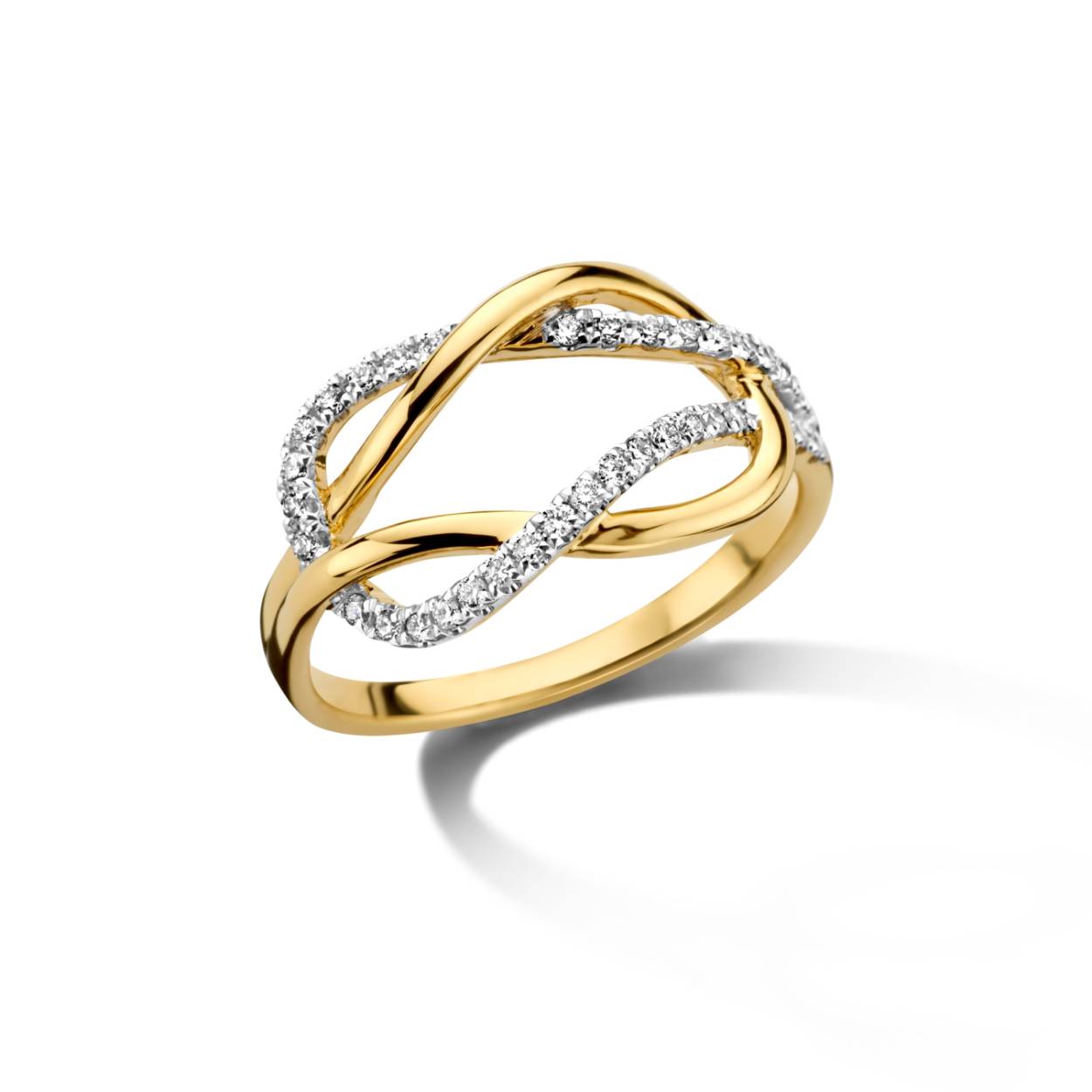Ring 18 kt GG 0.21ct briljant