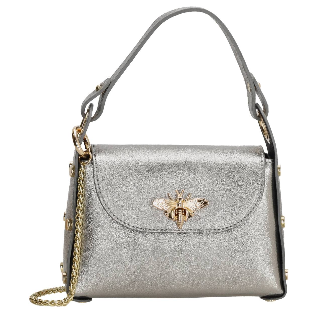 Charm London handtas met leuke details, verkrijgbaar in diverse kleuren.