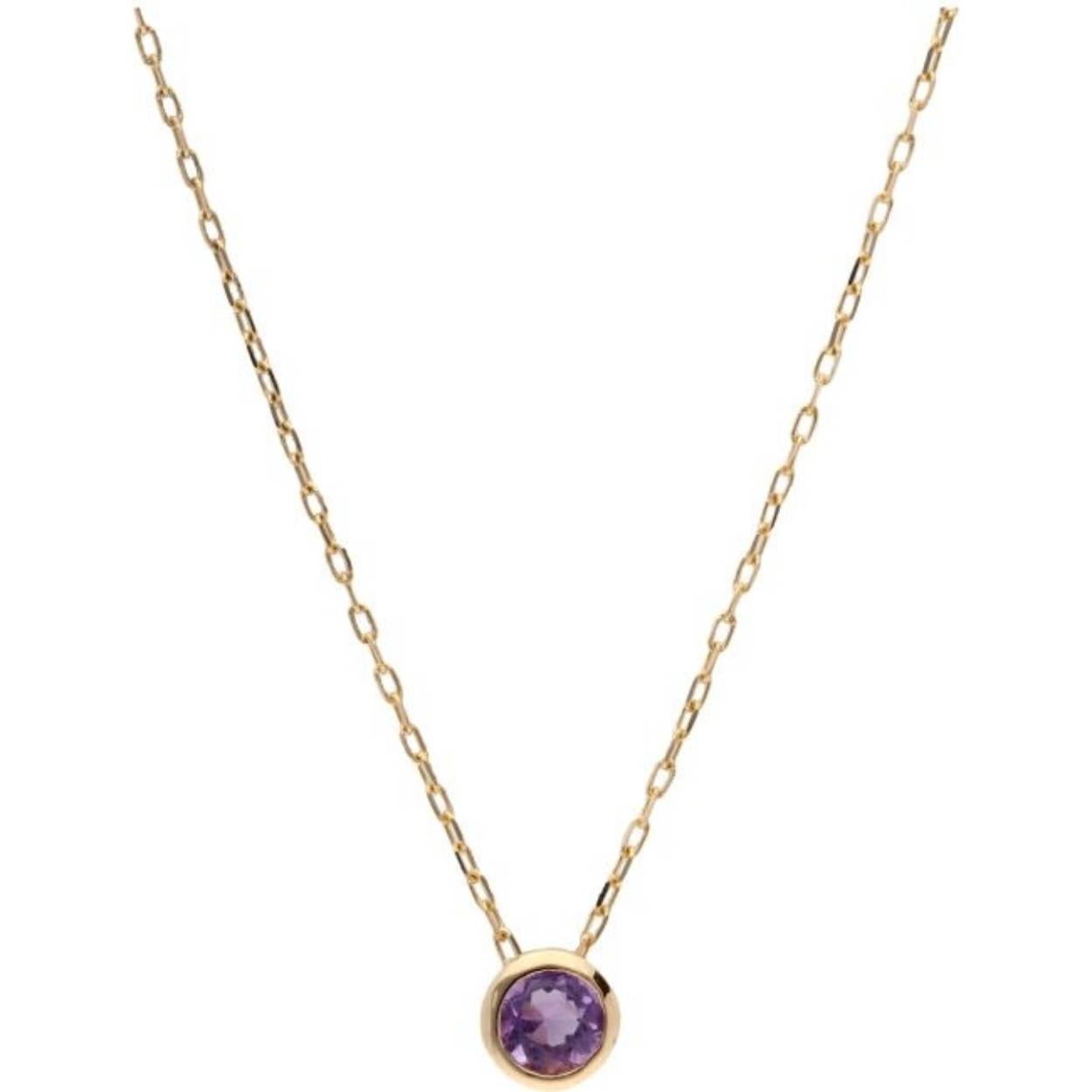 Deze Swing Jewels C-K14-W1327-AM14k gouden geboortesteen ketting februari heeft haar eigen kracht en past bij de maand waarin jij geboren bent! Elke maand heeft zijn eigen edelsteen. De geboortesteen van de maand februari is een amethist. Iedereen die in februari geboren is, kan een ketting dragen met deze mooie paarse edelsteen. Combineer meerdere geboortekettingen van bijvoorbeeld jezelf en je kindje of geliefde. Deze amethist staat symbool voor wijsheid en spiritualiteit. De amethist wordt ook geassocieerd met een beschermende en zuiverende werking. 