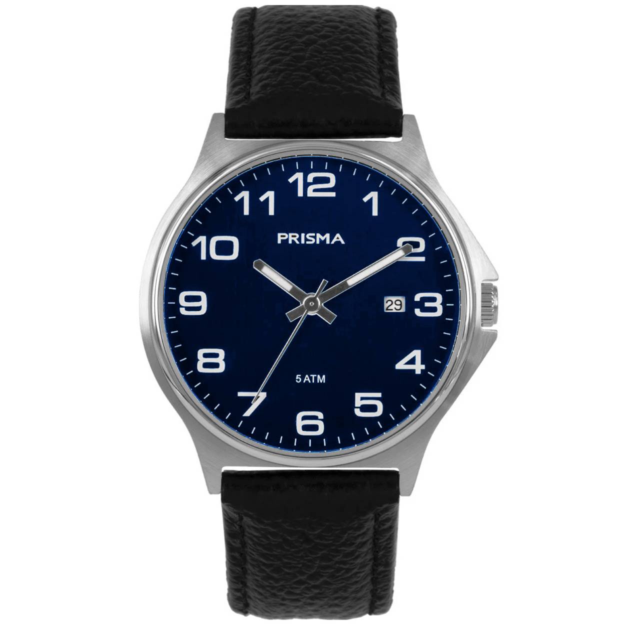 Algemeen
Geslacht: heren
Model: P.1687

Voordelen
- band leder met gesp
- wijzerplaat blauw met witte cijfers
- wijzers lichten op in donker
- datum
- spat waterdicht: handenwassen, regen
- quartz
- maat kast 38mm (breedte) 9,3mm (dikte)